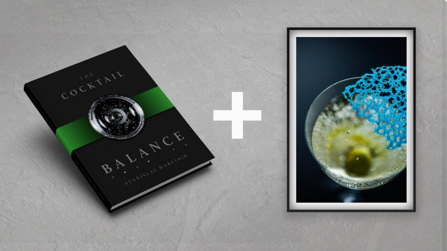 1x kniha The Cocktail Balance + originálny print