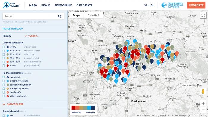 Prehľadná mapa umožňuje pohľad do zákulisia vlastníctva