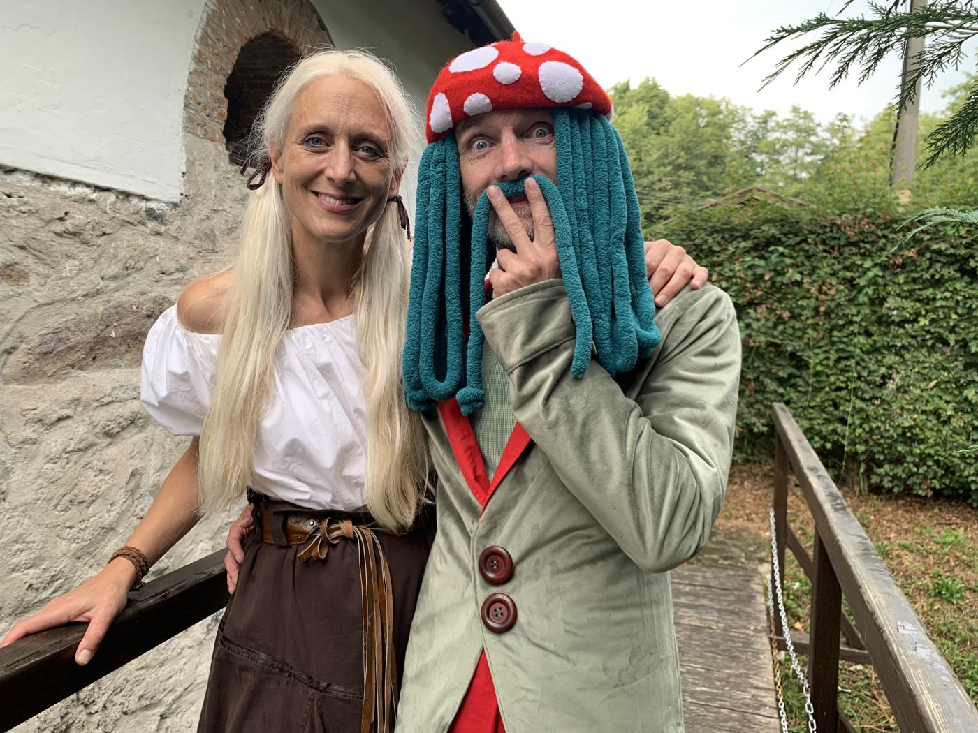 Záber z natáčania rozprávky Vodník a rybka