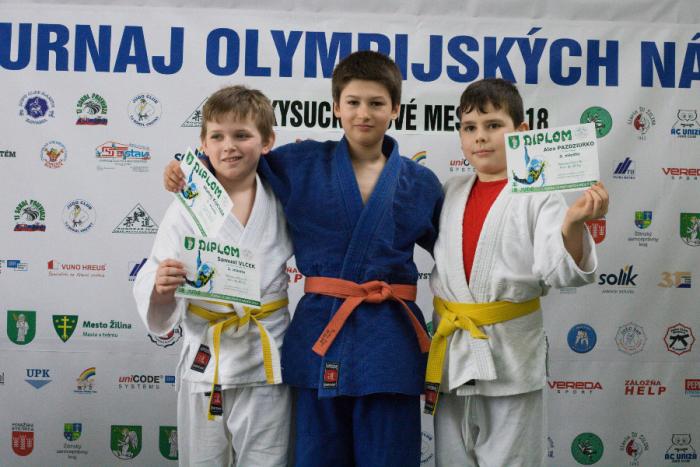 Judo Olympiáda Kysucké Nové Mesto 17.3.2018: vyhodnotenie kategórie mini do 36 kg: na stupňoch víťazov