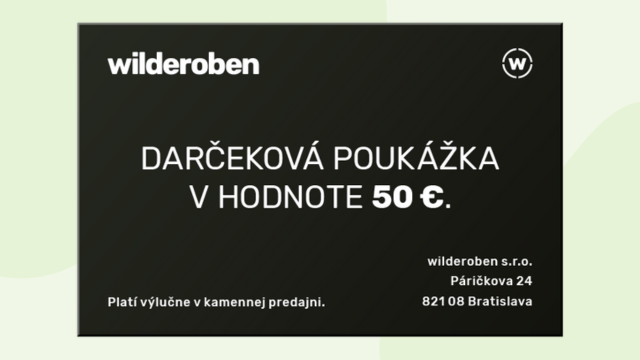 50 € poukážka na nákup vo Wilderoben