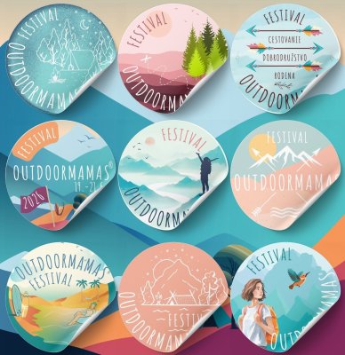 Kamkáči - nálepky Outdoormamas