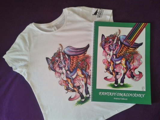 Kniha Fantasy omaľovánky + tričko