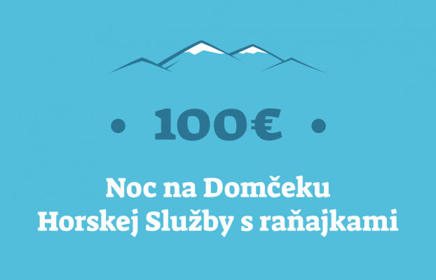 Noc na Domčeku Horskej Služby pre pár s raňajkami