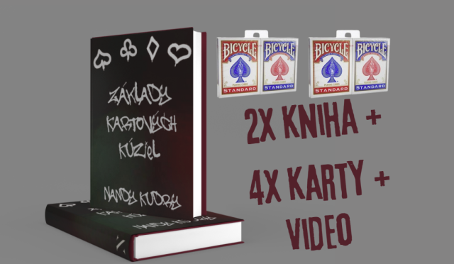 2x Kniha Základy Kartových Kúziel + 4x Balíček Kariet + Video