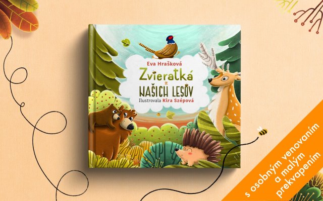 Knižka Zvieratká z našich lesov s osobným venovaním a malým prekvapením
