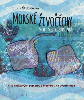 1 x kniha Morské živočíchy mixed media technikou