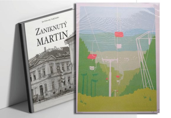 Kniha Zaniknutý Martin a risografika Lanovka