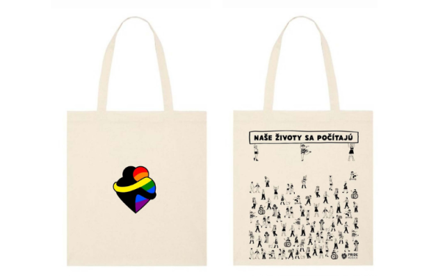 Fairtrade taška PRIDE Košice – „Naše životy sa počítajú“