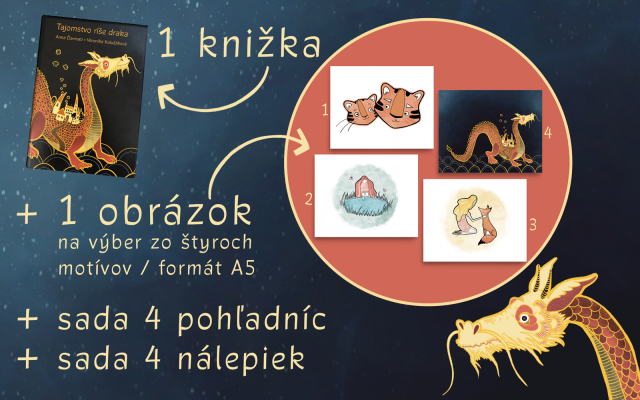 Knižka Tajomstvo ríše draka + ilustrátorský set