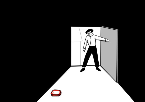 Risografový print ilustrácie Urbana v kôlni od Žužu Gálovej