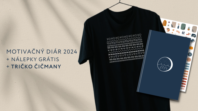 MOTIVAČNÝ DIÁR 2024 + TRIČKO ČIČMANY + NÁLEPKY