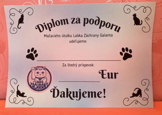 Certifikát + virtuálna konzerva