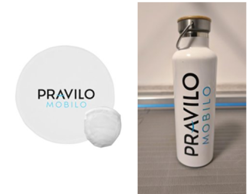 Frisbee skladacie + Termoska Pravilo Mobilo (0,5l)