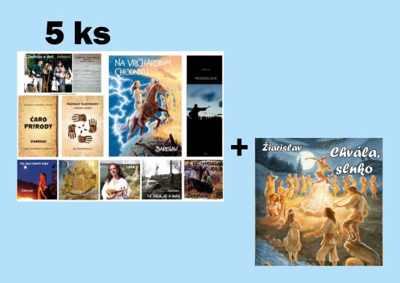 5 Žiarislavových kníh/CD + nové CD Chvála Slnko