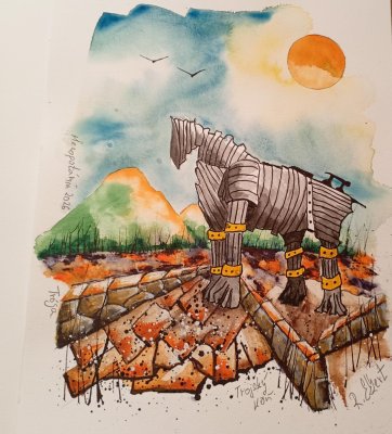 Veľký akryl na plátne 60x60 cm