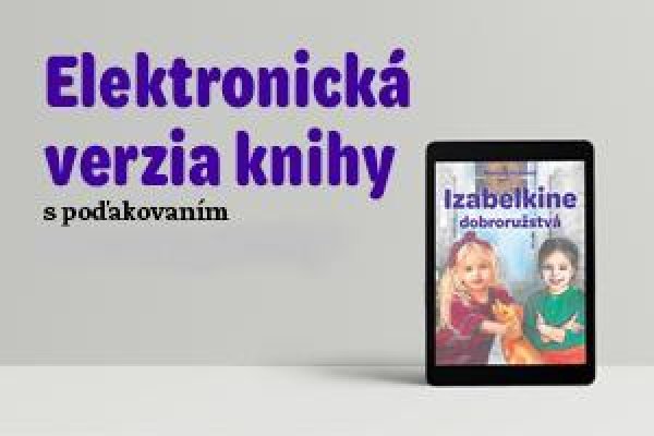 Elektronická verzia knihy Izabelkine dobrodružstvá + poďakovanie na sociálnej sieti