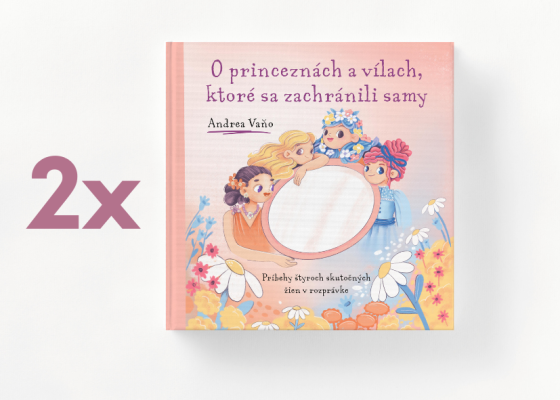 2x Kniha O princeznách a vílach, ktoré sa zachránili samy