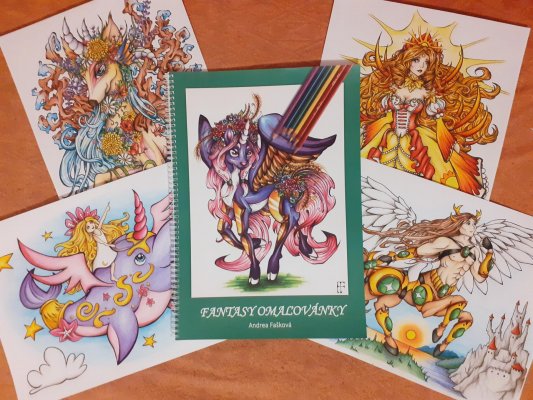 Kniha Fantasy omaľovánky + print