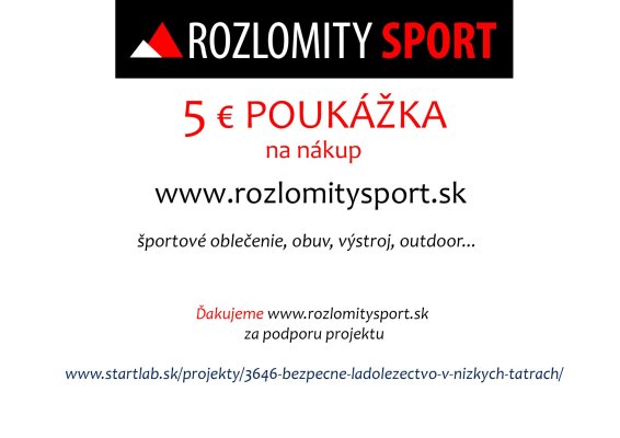 Poukážka 5€ na nákup v ROZLOMITY SPORT