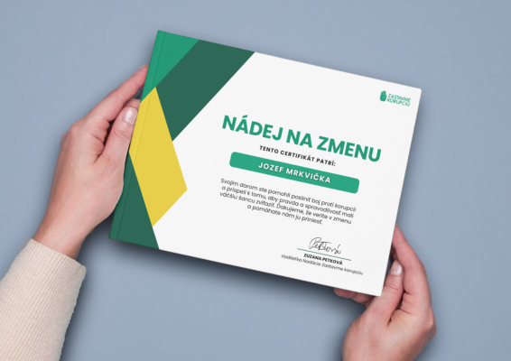 Certifikát - Nádej na zmenu