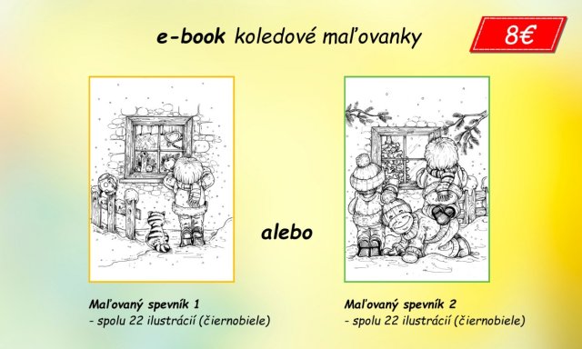 E-book koledové maľovanky vo formáte PDF