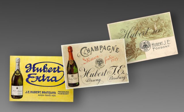3 pohľadnice s historickými reklamami firmy Hubert J.E.
