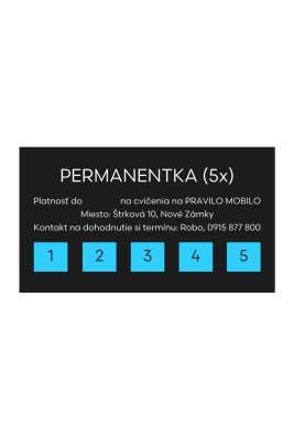 Permanentka na cvičenie/terapiu Pravilo Mobilo - Nové Zámky