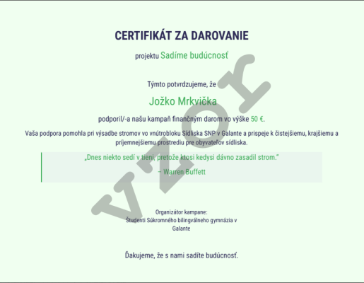 Certifikát