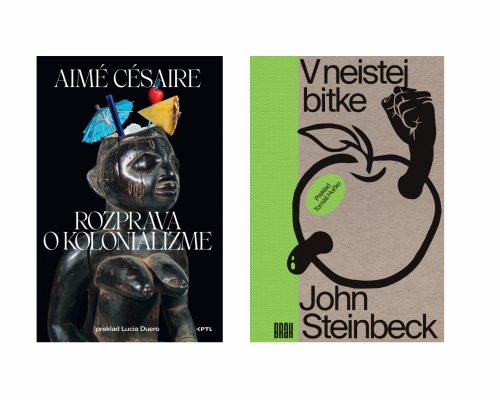 1x kniha V neistej bitke od Johna Steinbecka + 1x kniha Rozprava o kolonializme od Aimé Césaire