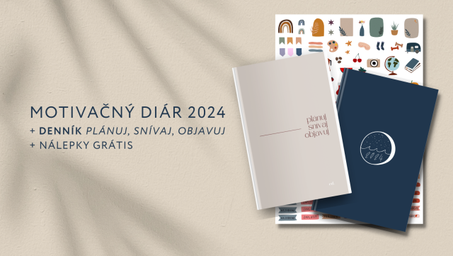 DARČEKOVÝ SET | MOTIVAČNÝ DIÁR & DENNÍK + NÁLEPKY
