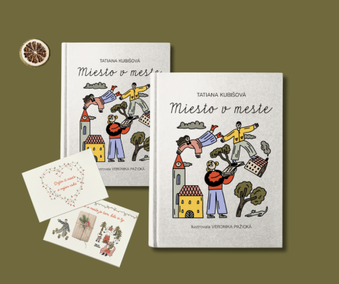 2x kniha Miesto v meste a 2x pohľadnica