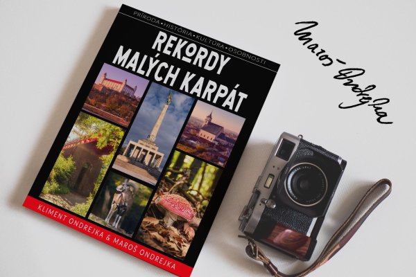 Kniha Rekordy Malých Karpát s venovaním a podpisom autorov