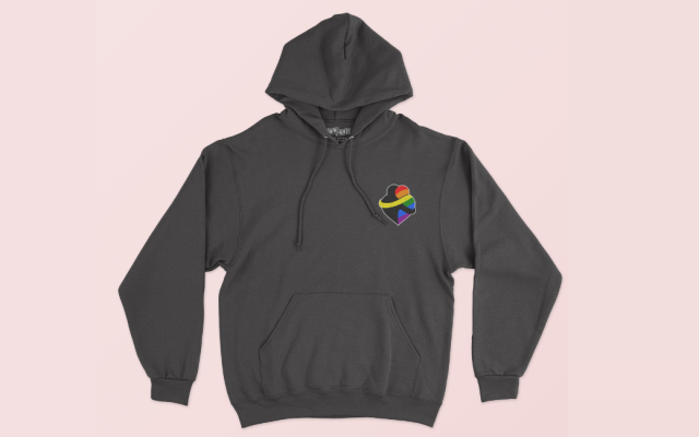 Unisex fairtrade mikina s kapucňou PRIDE Košice