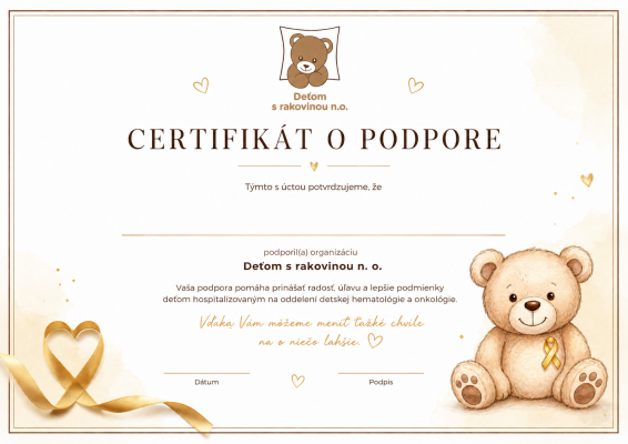 Fyzický certifikát o podpore