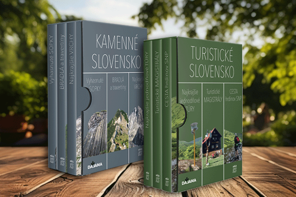 Trilógia kníh Turistické Slovensko + trilógia kníh Kamenné Slovensko