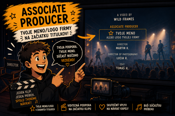Associate Producer – Tvoje meno/logo firmy na začiatku titulkov
