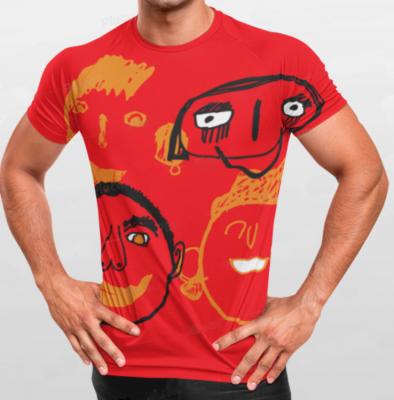 Štýlové unisex tričko usmejsa - červené