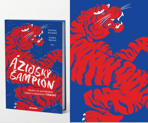 Kniha Ázijský Šampión + limitovaná grafika tigra z obálky s podpisom grafického dizajnéra (formát A3, bez rámu) 