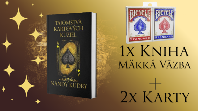 1x Kniha Tajomstvá Kartových Kúziel - Edícia Classic + 2x Balíček kariet