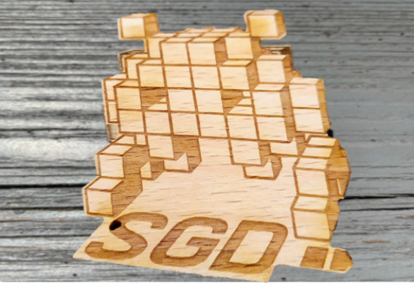 SGD Space Invader odznak/magnetka/nálepka