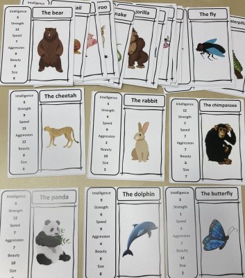 Zvierací kartičkový set 