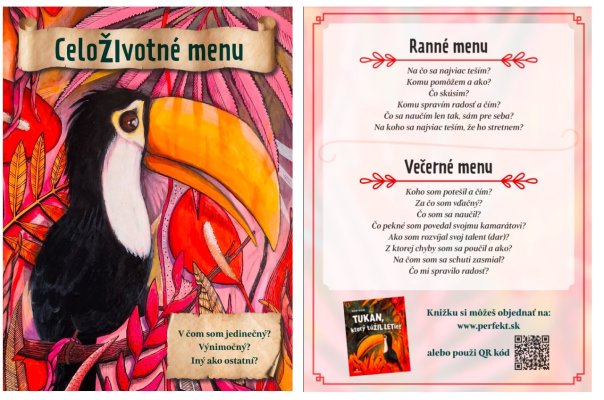 Tukanie menu (pohľadnica A5, obojstranná)