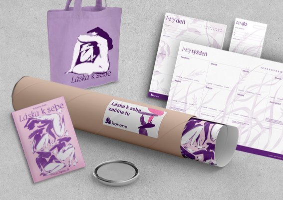 Kniha Láska k sebe + poster A3 + taška + súprava plánovačov
