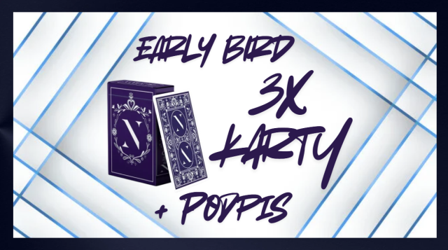 EARLY BIRD - 3 Balíčky + Podpis