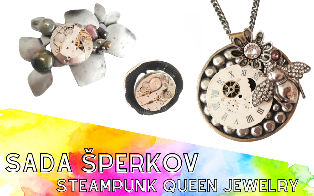 Sada šperkov od Steampunk Queen Jewelry (strieborná)
