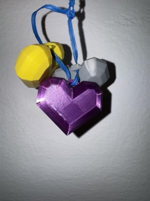 3D srdiečkové kľúčenky