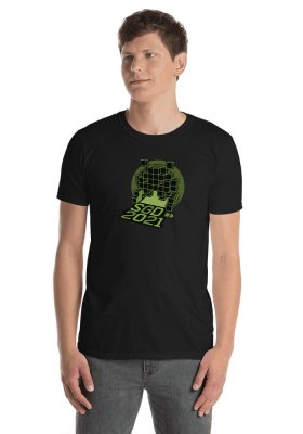 Tričko - zelený Space Invader Summer Game Dev