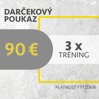 Darčekový poukaz na 3x tréning/týždeň