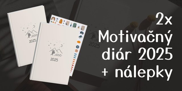 2 x | MOTIVAČNÝ DIÁR 2025 + NÁLEPKY